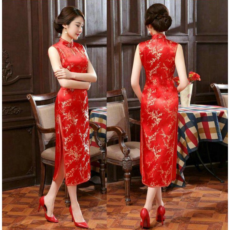 Đầm Sườn Xám Không Tay plus size S-3XL