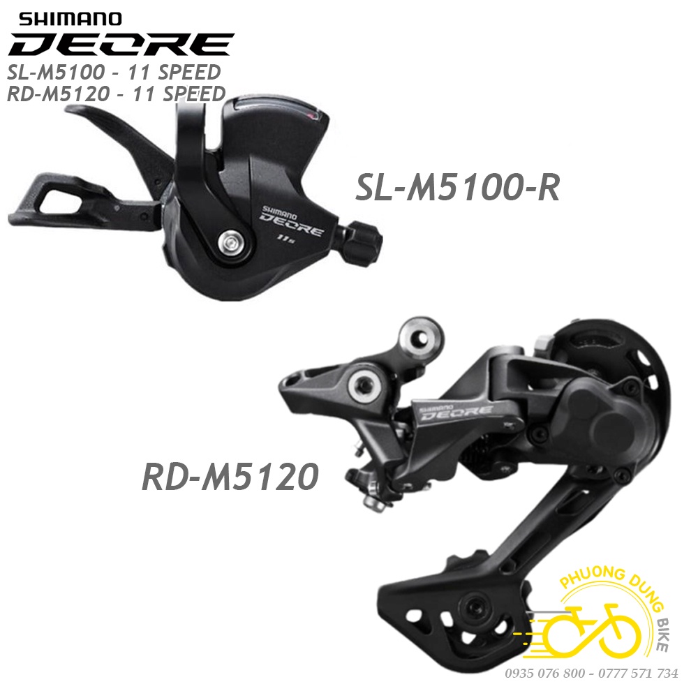 Bộ tay đề bên phải, củ đề xe đạp SHIMANO DEORE M5100 / M5120 11 Speed - Hàng chính hãng