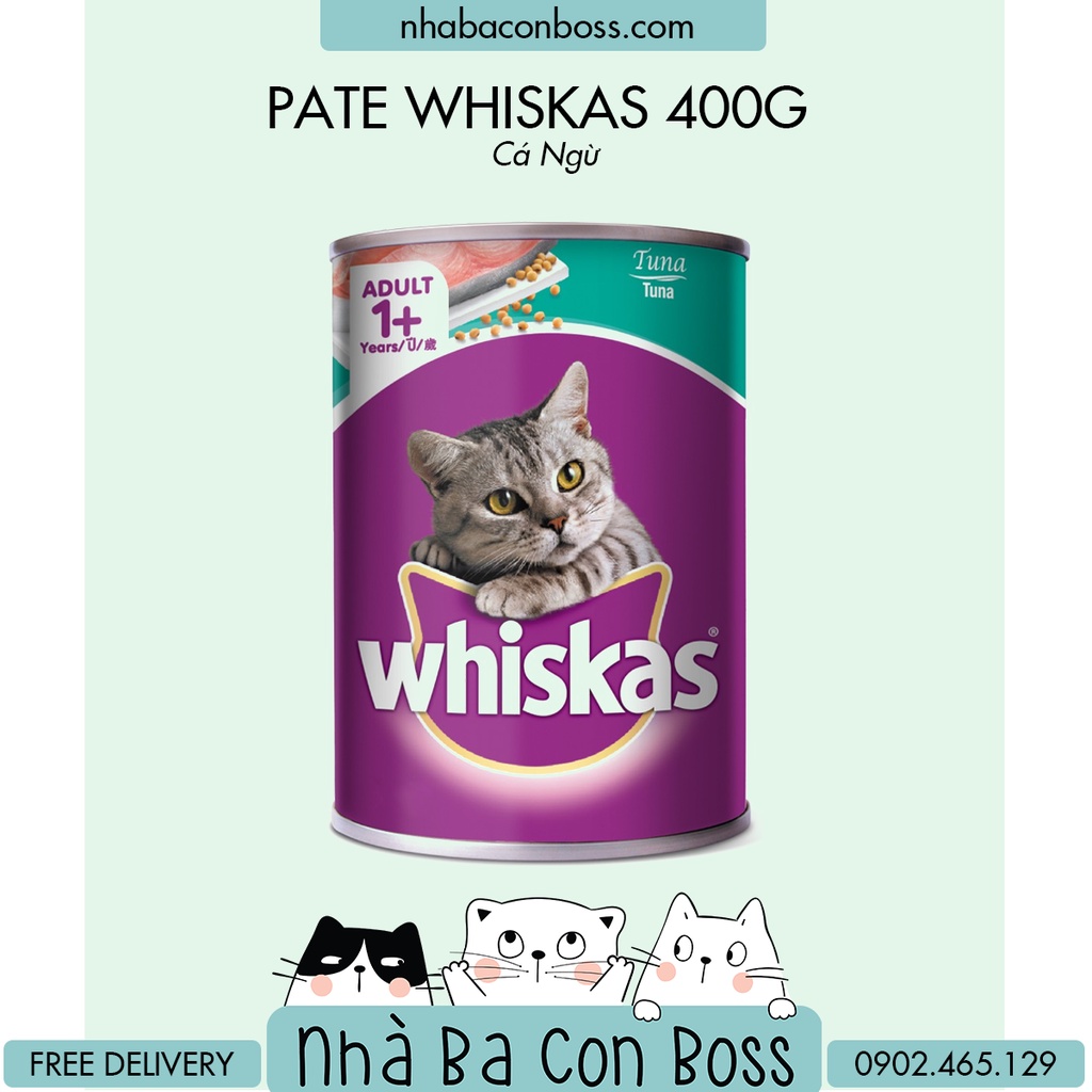 Pate Whiskas Lon 400g cho Mèo