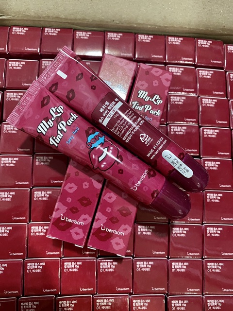 Son xăm môi Hàn Quốc chính hãng Berisom Chu My Lip Tint Pack# Sexy red- Màu mận quyến rũ | BigBuy360 - bigbuy360.vn