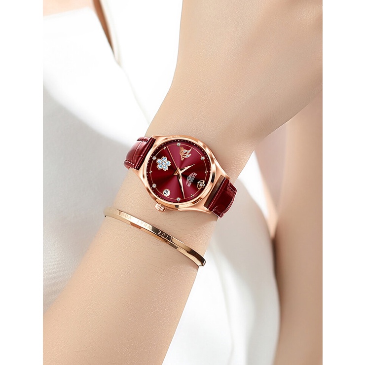 Đồng hồ nữ chính hãng KASSAW K912-1 Kính sapphire ,chống xước,Chống nước 50m ,BH 24 tháng,Máy cơ (Automatic) ,dây da xịn