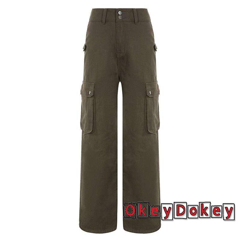 Quần jean ống rộng lưng cao màu sắc thời trang cho nữ