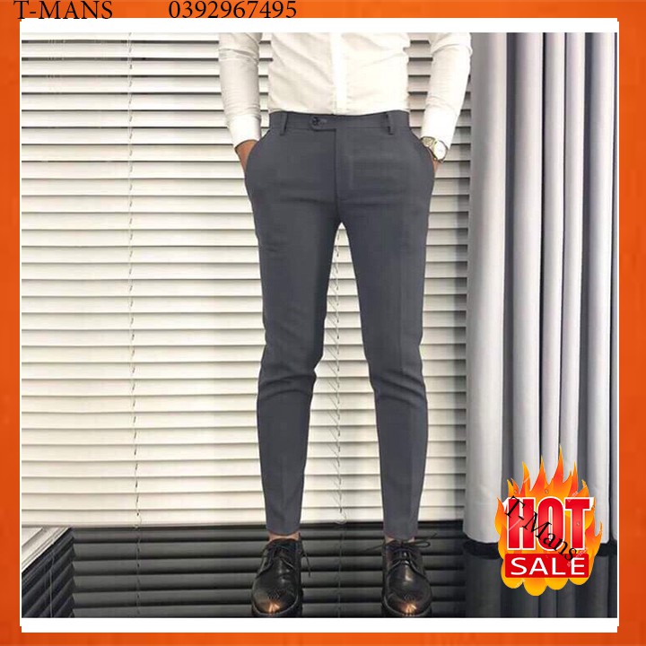 Quần tây nam vải co giãn màu xanh than | BigBuy360 - bigbuy360.vn
