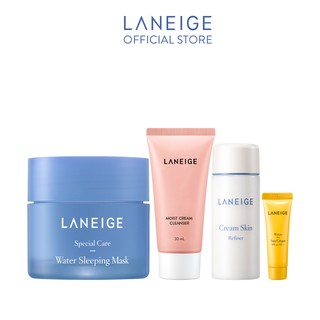 Combo mini 3 bước chăm sóc da không thể thiếu "Dưỡng ẩm - Làm sạch - Bảo vệ da" Laneige
