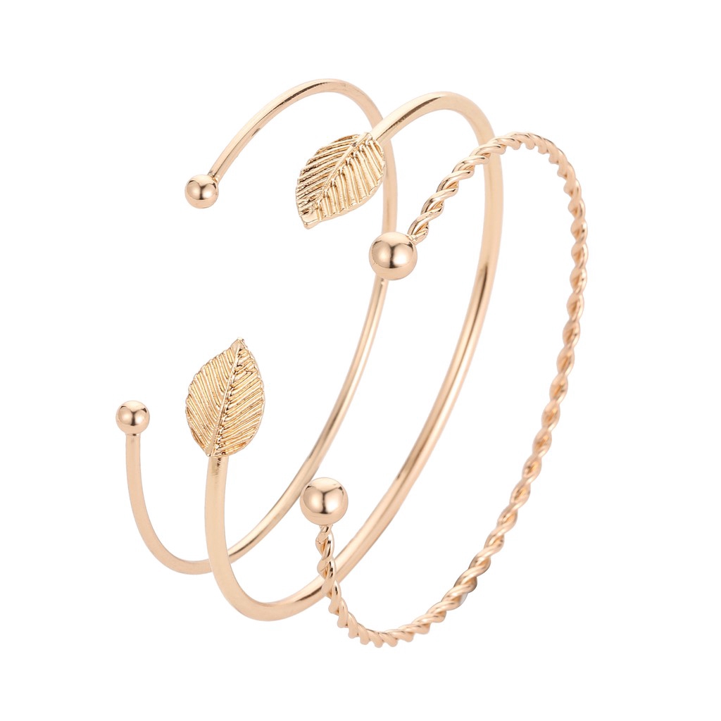 Set 3 chiếc vòng đeo tay dạng hở duyên dáng nữ tính