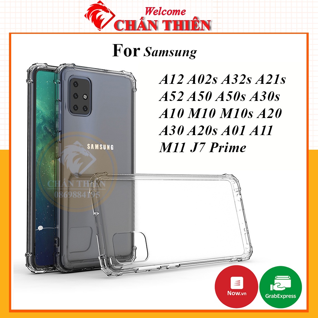 Ốp Samsung A21s A12 A32 A52 A02s M02s A10 M10 A20 A20s A30 M10s A50 A50s A30s A01 A11 M11 J7 Prime Trong Suốt Chống Sốc