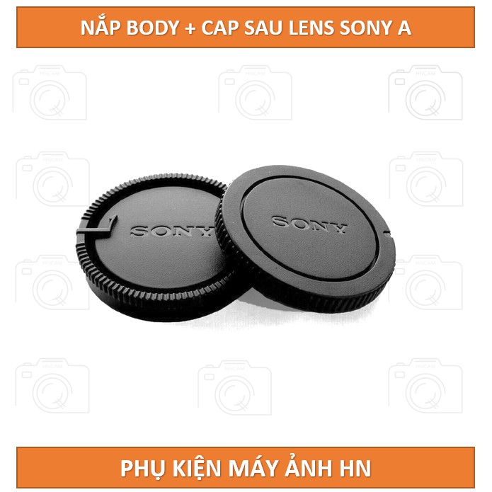 Nắp body và cap sau lens Sony ngàm A (DSLR SONY)