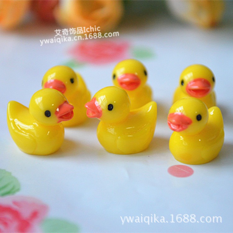 Charm (C01) slime/ Dụng Cụ Charm Trang Trí Hình 01 con Vịt Vàng - Gà Con 3D - 01 cái - Không kèm keo dán &amp; nút