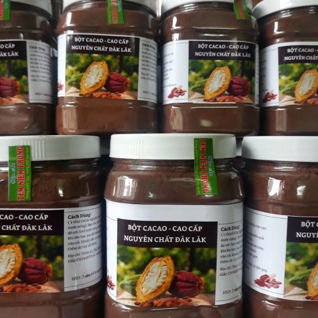Cacao Daklak nguyên chất loại đậm nhất hộp 500g