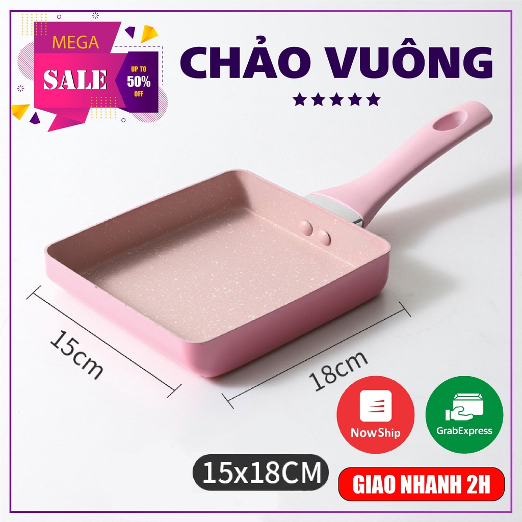 Chảo vuông làm bánh chống dính, CHIÊN TRỨNG sang trọng