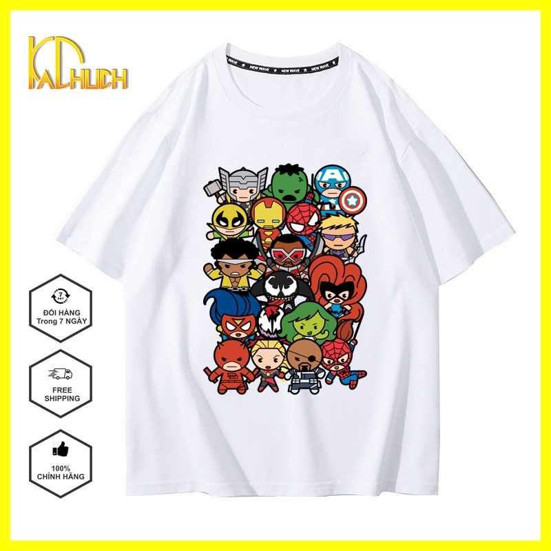 ÁO THUN NAM NỮ UNISEX TAY LỠ FORM RỘNG IN CÁC SIÊU ANH HÙNG