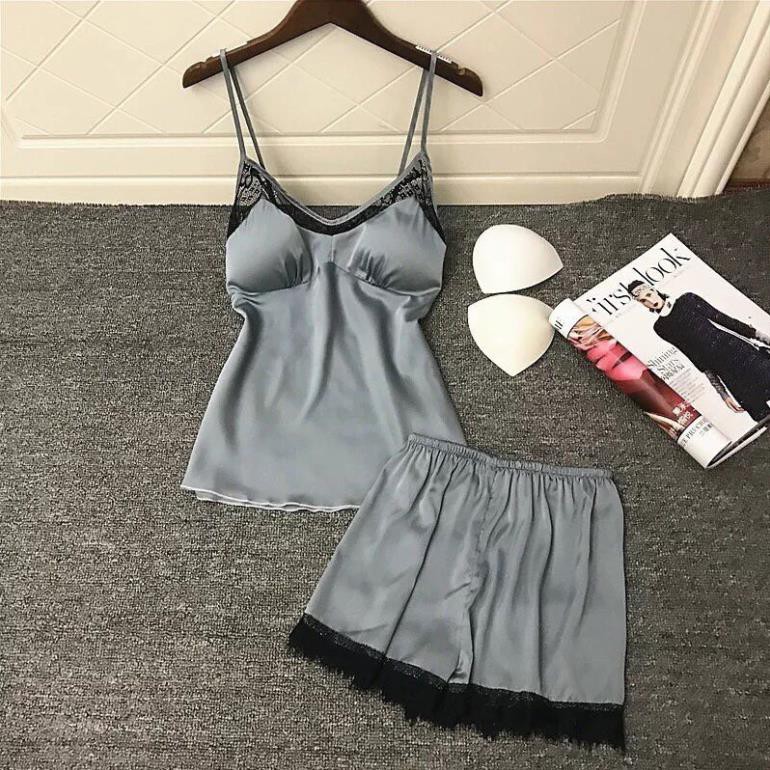 Bộ ngủ đùi phối ren