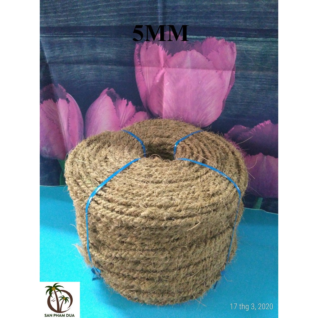 DÂY THỪNG DỪA TRANG TRÍ ĐƯỜNG KÍNH 5MM CUỘN 150 MÉT