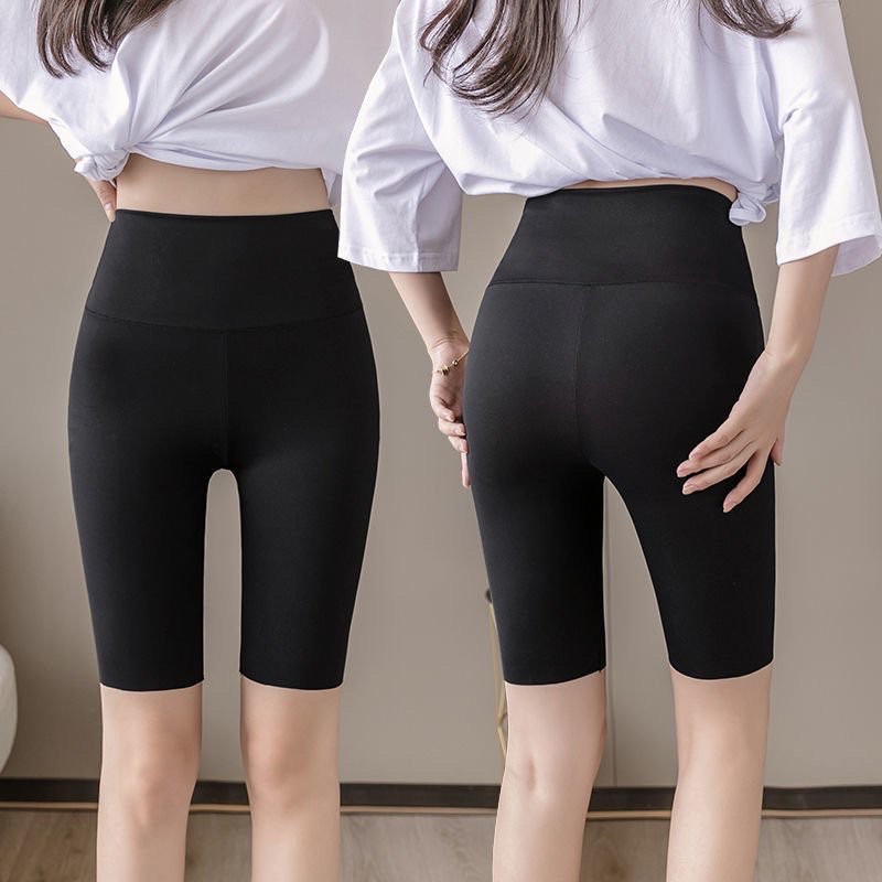 Quần legging nữ lửng vải thun cao cấp nữ đùi ngố đồ mặc nhà dáng ôm bó lưng thun tập gym yoga