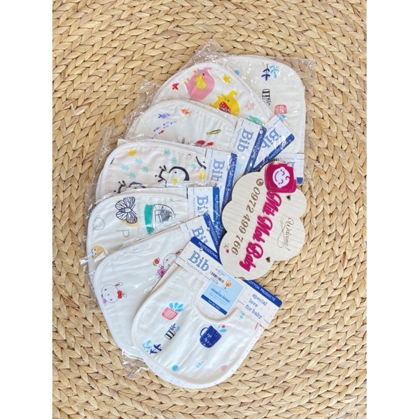 Yếm vải chữ U cho bé, chất cotton cao cấp muslin tree bib mềm mại và thấm hút tốt