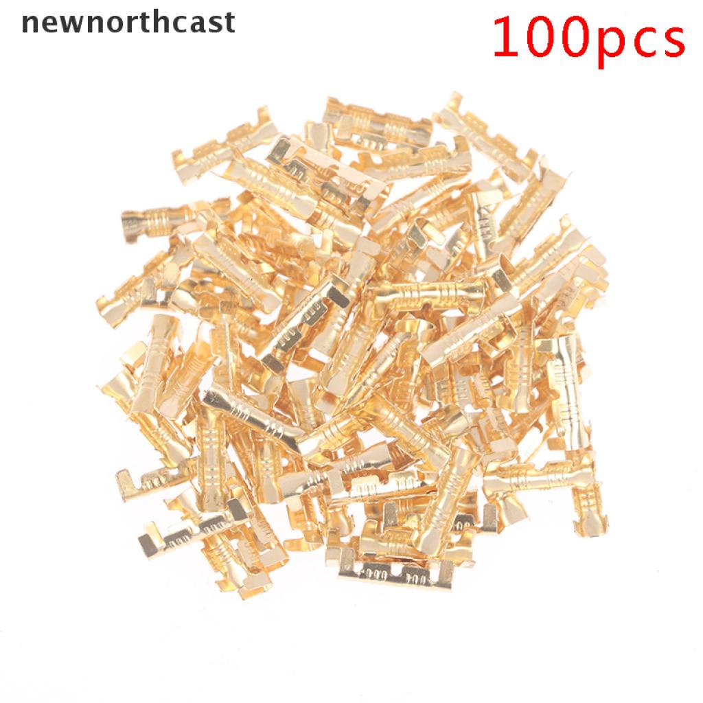 [newnorthcast] 100Pcs DJ453 Double U-shaped Parallel Terminal Tab Cold Inserts Connectors 