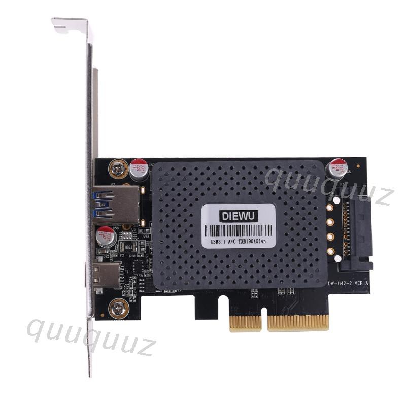 Card Chuyển Đổi 10gb / S Pci Express Pcie Sang Usb Type A Type C Riser Card Với Sata 15 Pin