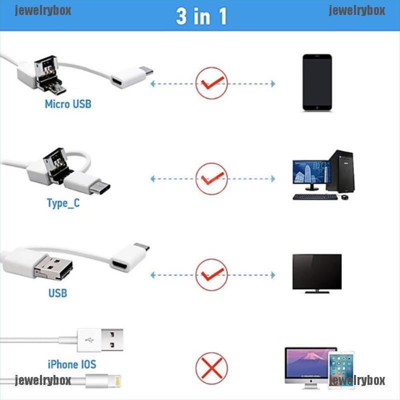 (Hàng Mới Về) Bộ Dụng Cụ Lấy Ráy Tai 3 Trong 1 Cổng Usb Có Camera Hd