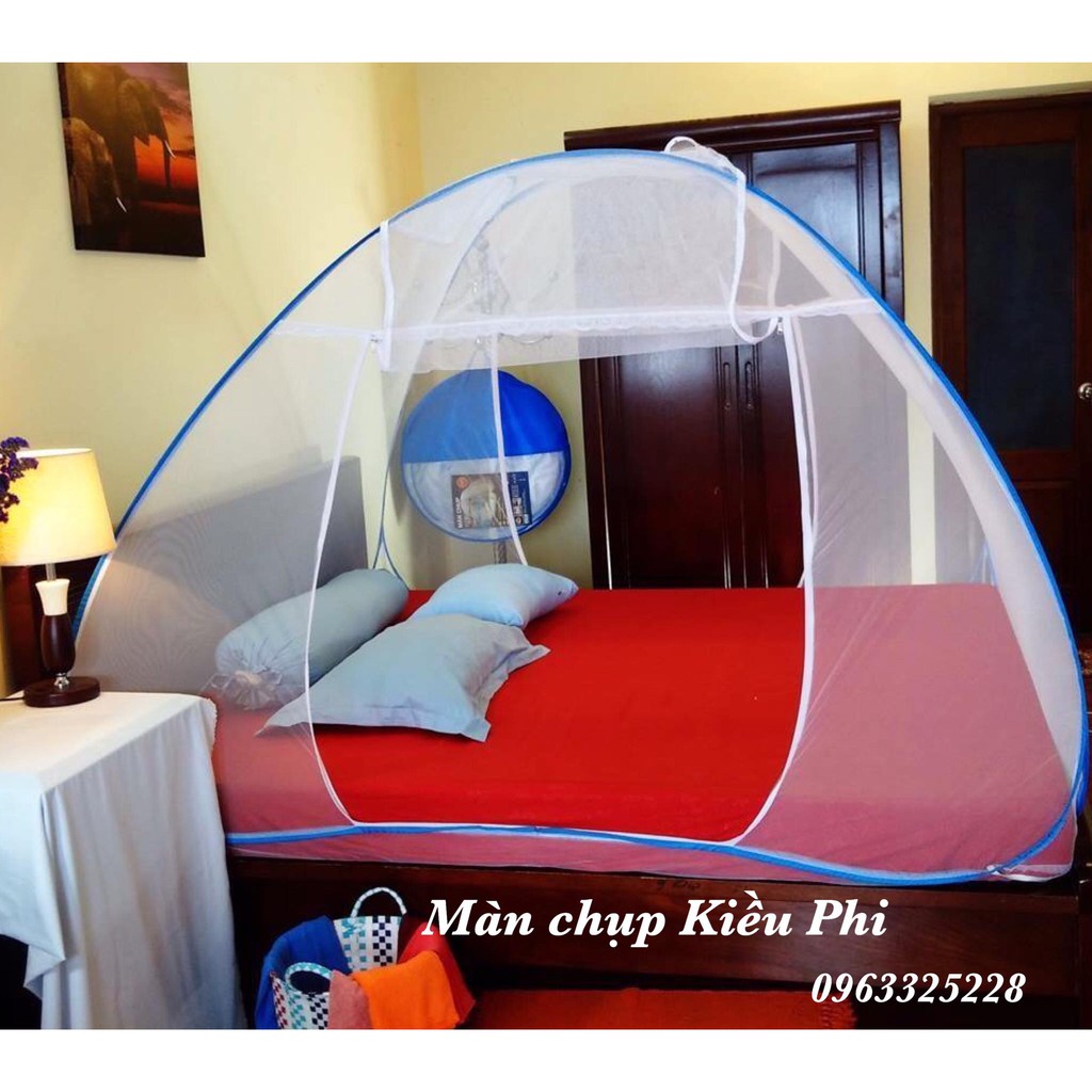 Màn chụp tự bung người lớn Kiều Phi - mùng tự bung đỉnh chóp cao cấp 1m2 1m6 1m8 2m2 gấp gọn thông minh