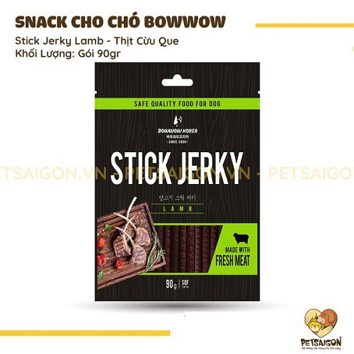 [CHÍNH HÃNG] SNACK BOWWOW THỊT CỪU QUE CHO CHÓ