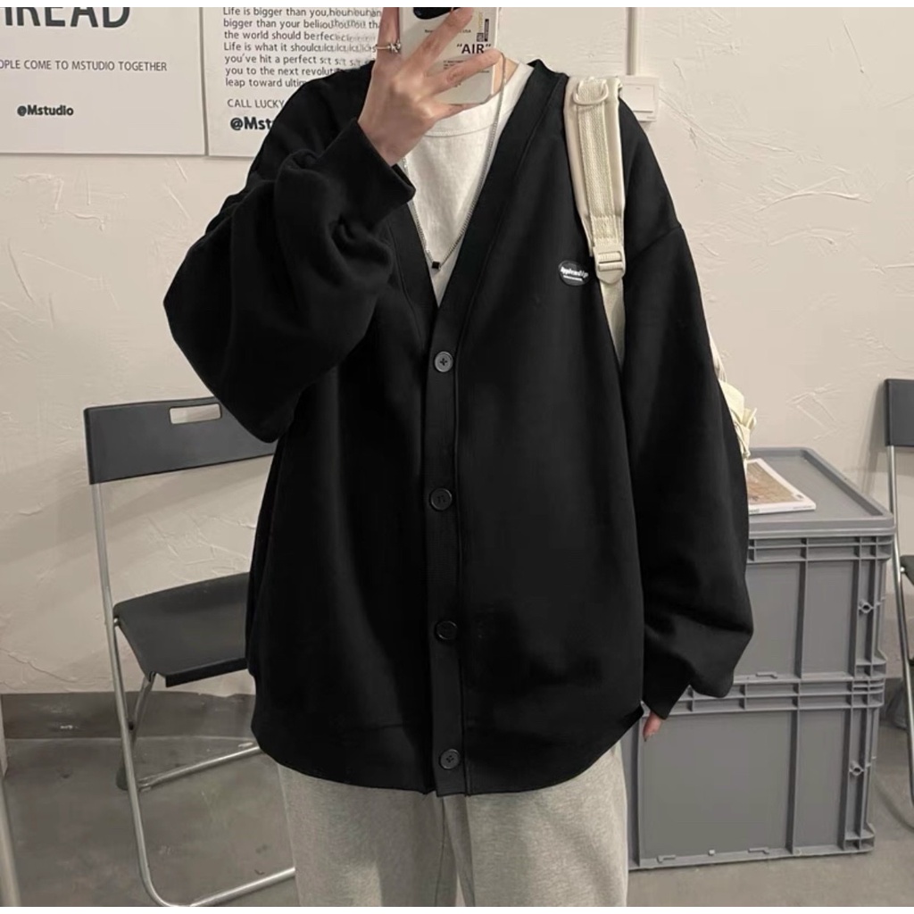 Áo khoác cadigan unisex logo thêu Applendip siêu hot, chất liệu nỉ ngoại mềm mịn, phong cách hàn quốc siêu xinh