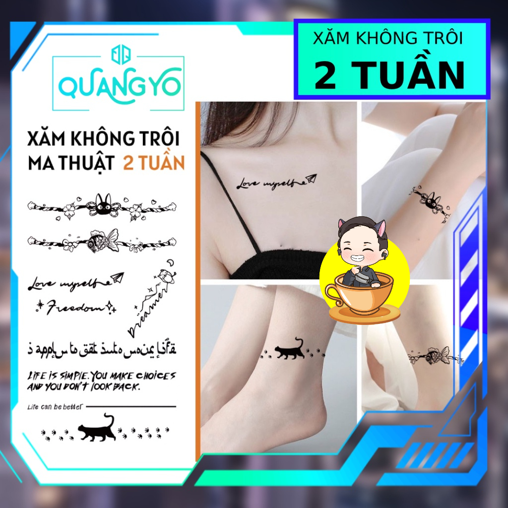 Hình xăm không trôi cổ tay cổ chân, nơ hình con mèo xăm bả vai, Xăm giống Inkaholic