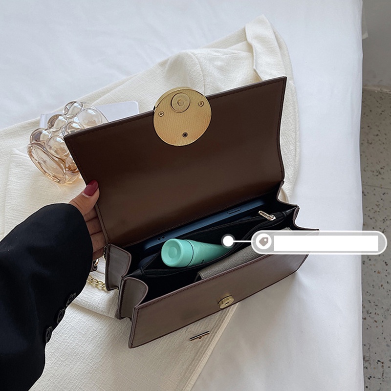 Túi đeo chéo IELGY dây xích phong cách retro thời trang mùa hè dành cho nữ