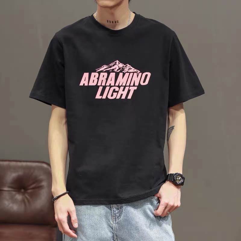 Áo Thun 100% Cotton Ngắn Tay Cổ Tròn Thời Trang Mùa Hè Hàn Quốc Dành Cho Nam