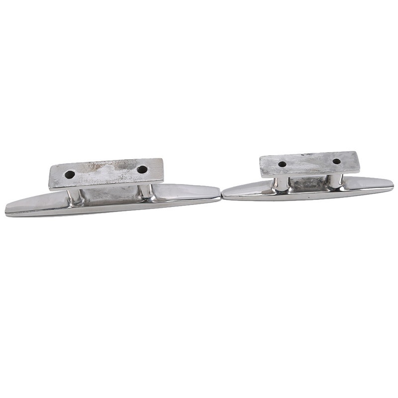 1 Pc Stainless Steel 2 Hole Low Flat Cleat Hardware for Marine Boat Deck Rope Tie Boat Parts
