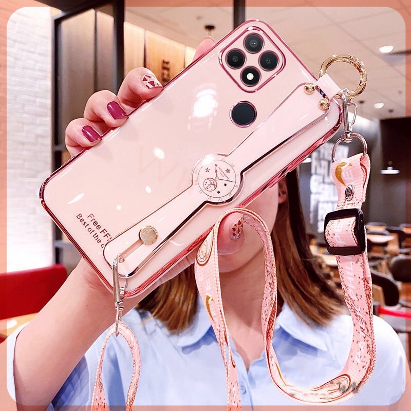 Ốp Điện Thoại Có Dây Đeo Cho OPPO reno 10 A18 A54 A95 A15 A74 A15S RENO5F 4F reno5 A53 A92 A52 A33 F9 A7 A12 A11K A5S reno4 A31