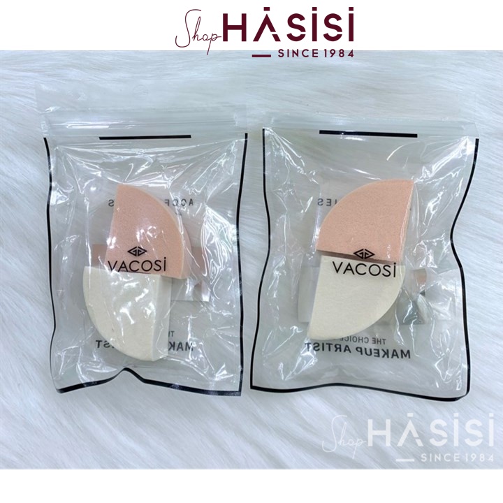 Bông Phấn Ướt Tam Giác VACOSI - BP11 (Bịch 2 Miếng)