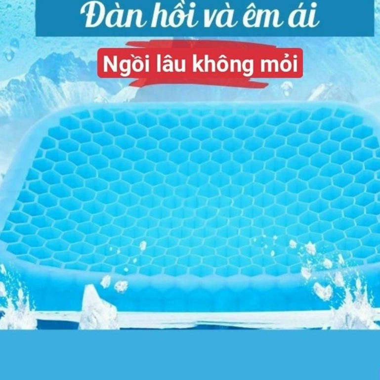 (CHÍNH HÃNG) Đệm Ngồi 3D 2 Lớp Thoáng Khí Hàng Cao Cấp - Đệm Gel Tổ Ong Đàn Hồi Lót Ghế - Chống Đau Mỏi Lưng Nhập Khẩu