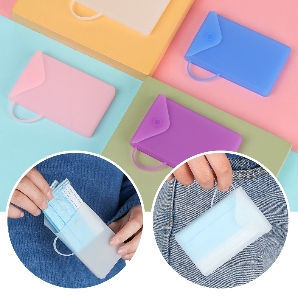 Hộp Đựng Khẩu Trang Bằng Silicon Chống Bụi Có Thể Tái Sử Dụng Ốp