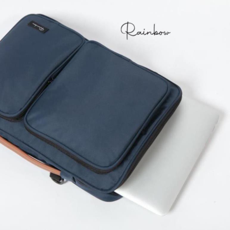 Túi laptop, túi chống sốc laptop macbook chính hãng Rainbow BG001 chất liệu canvas chống nước, lót mút bảo vệ máy tối đa