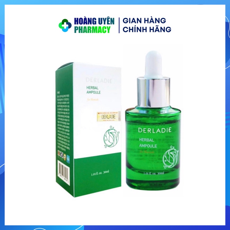 Tinh Chất Thảo Dược Hỗ Trợ Giảm Mụn Derladie Herbal Ampoule For Blemish 30ml