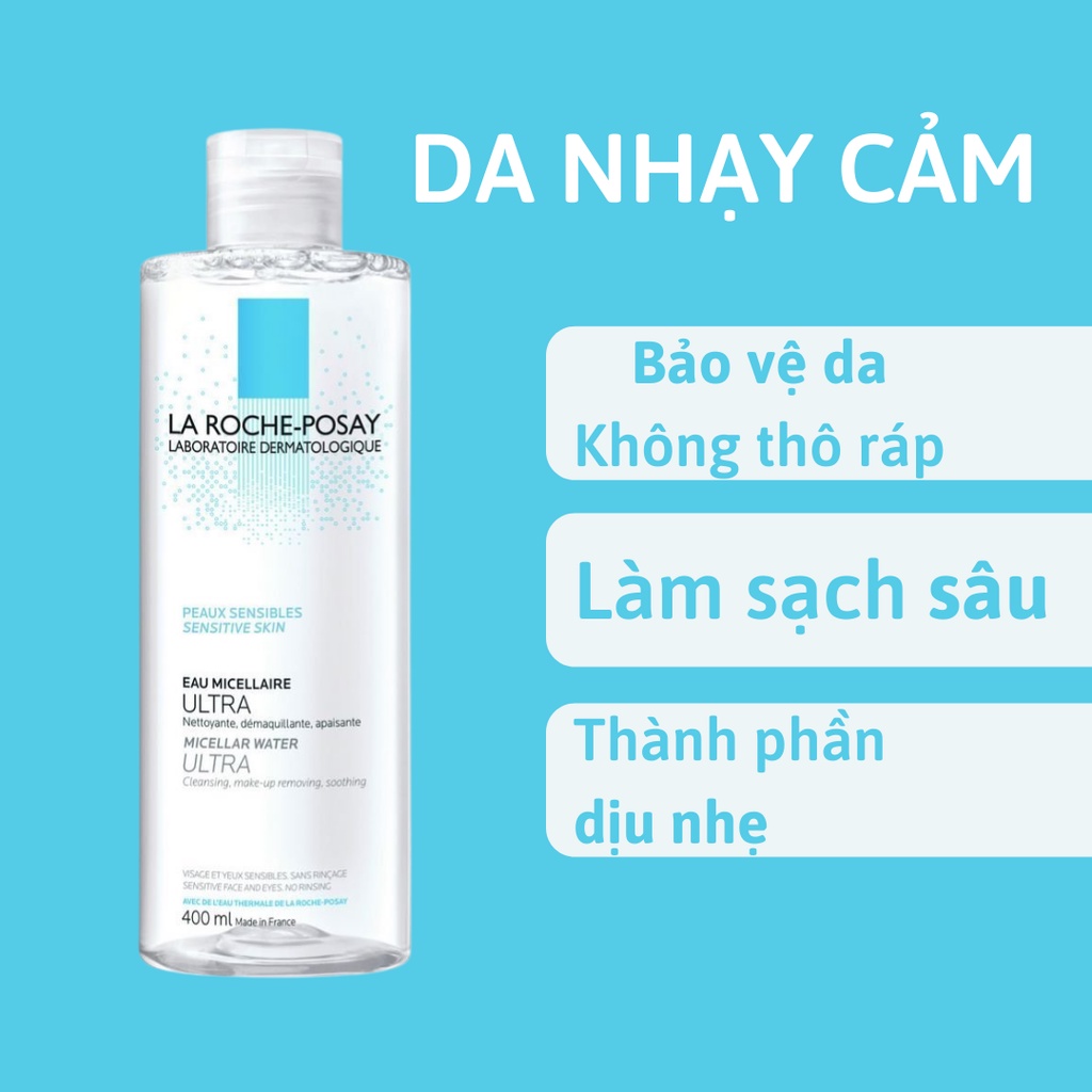 Nước Tẩy Trang La Roche Posay Dành Cho Da Dầu, Da Khô Và Da Nhạy Cảm 400ml