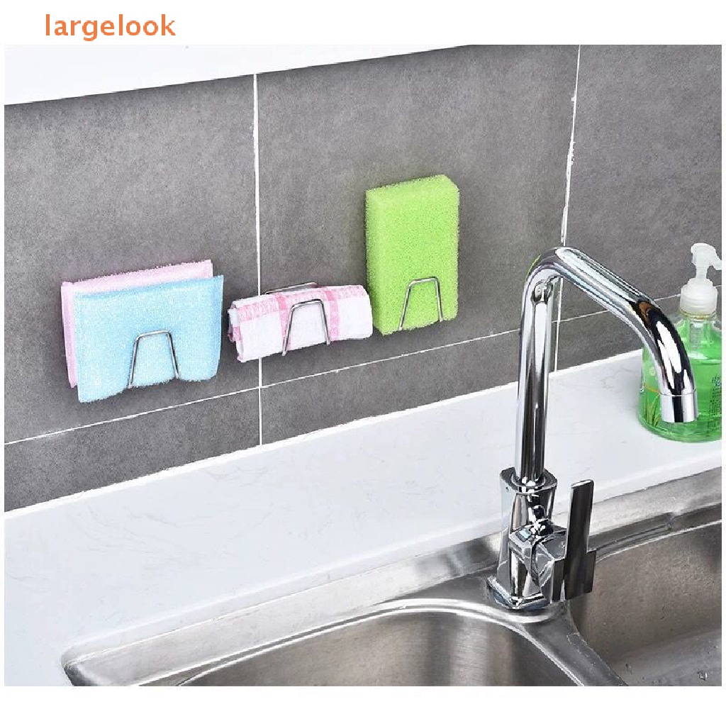 Giá Đỡ Bọt Biển Rửa Chén Tự Dính Bằng Thép Không Gỉ Tiện Lợi Dành Cho Bồn Rửa Nhà Bếp