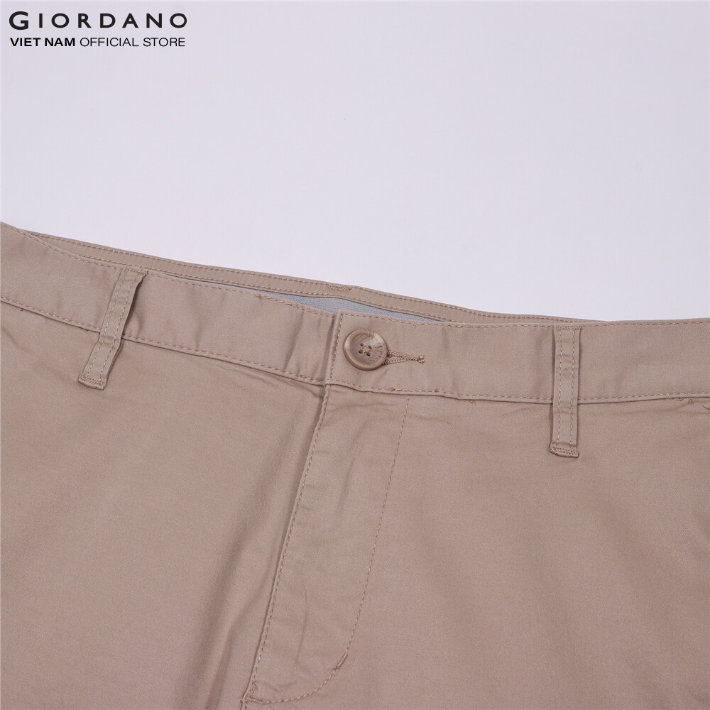 Quần Lửng Kaki Nam Slim Tapered Giordano 01122002