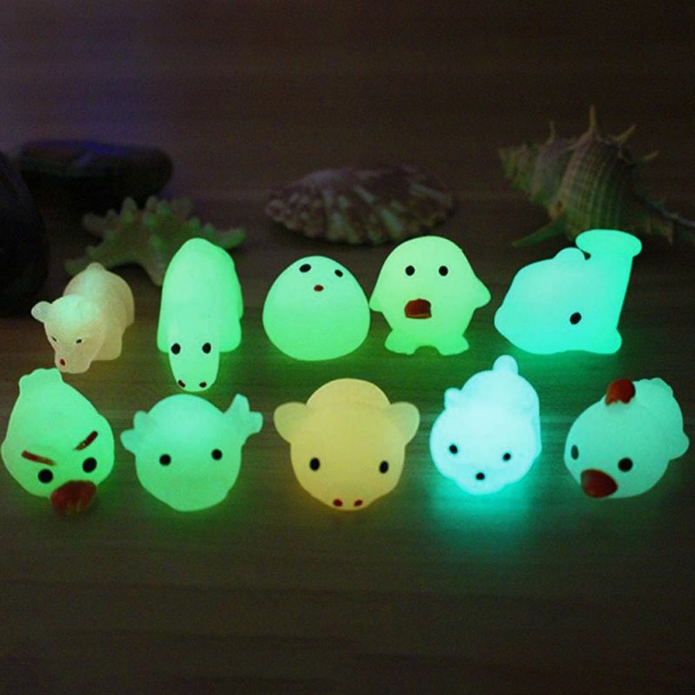 |Superbaby| Đồ Chơi Squishy Dạ Quang Hình Động Vật Dễ Thương