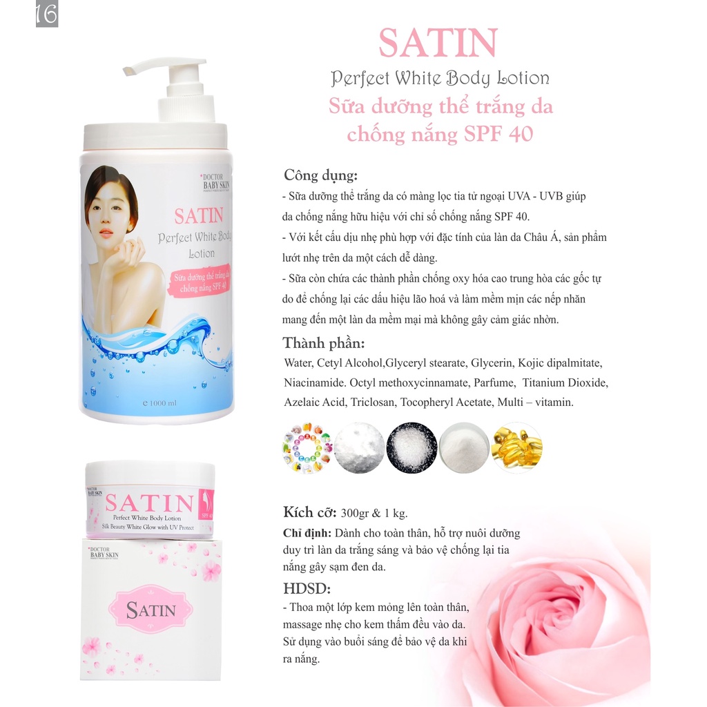 [Có Bán Sỉ]  Kem Dưỡng Thể Satin Doctor Baby Skin