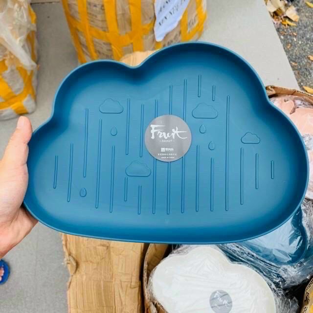 Khay Ăn Dặm Hình Đám Mây Đựng Bát Ăn Dặm Tiện Dụng Ngộ Ngĩnh Cho Bé Yêu CX62