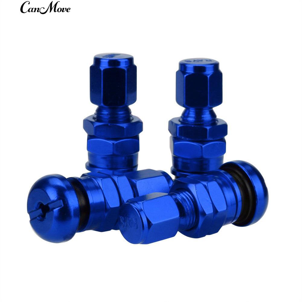 🚘4Pcs Aluminum Alloy Car Tire Air Valve Stem Anti-Dust Decor