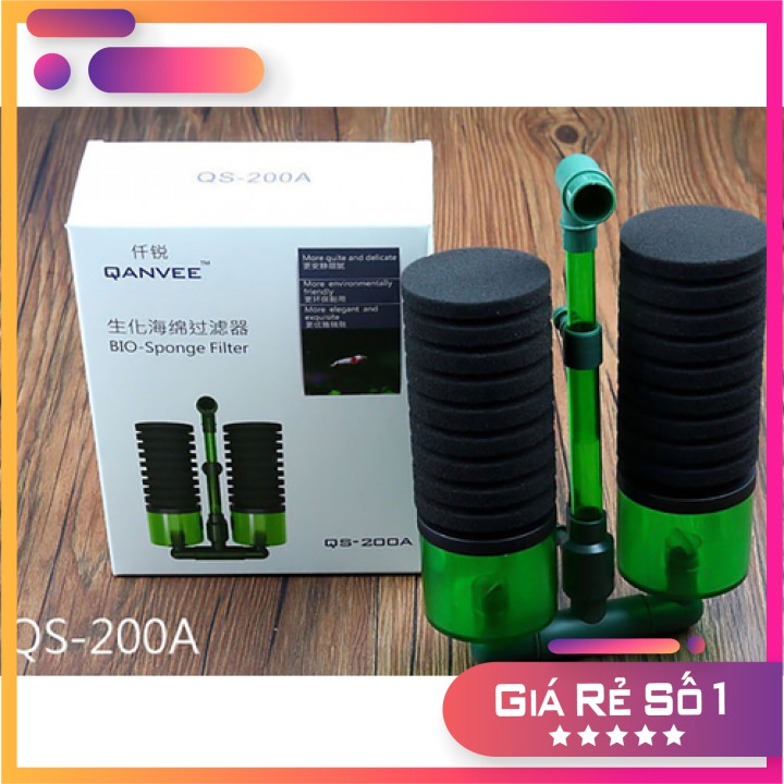 Lọc Sủi Vi Sinh QS200A Cho Bể Cá Cảnh- Tép Cảnh