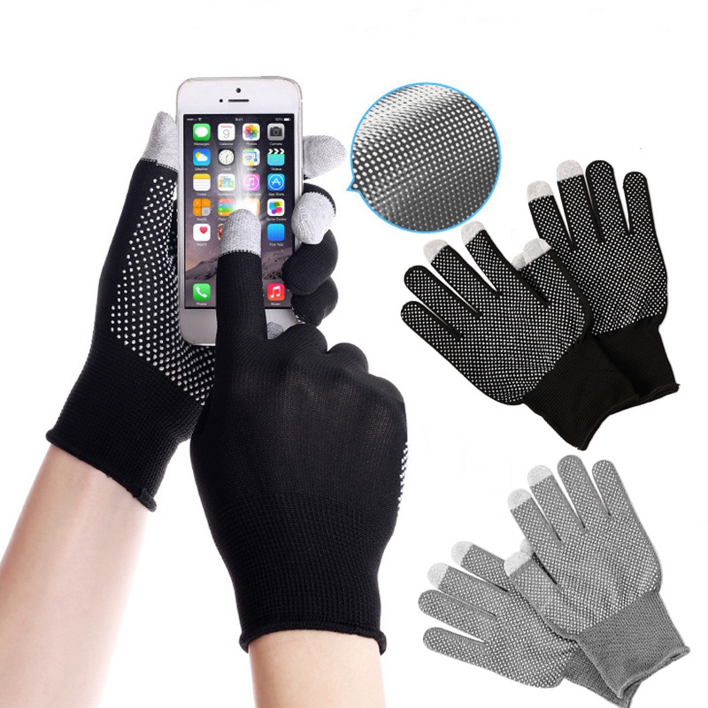 Găng tay nylon siêu mỏng co giãn có thể dùng màn hình cảm ứng chống trượt giữ ấm cho mùa đông