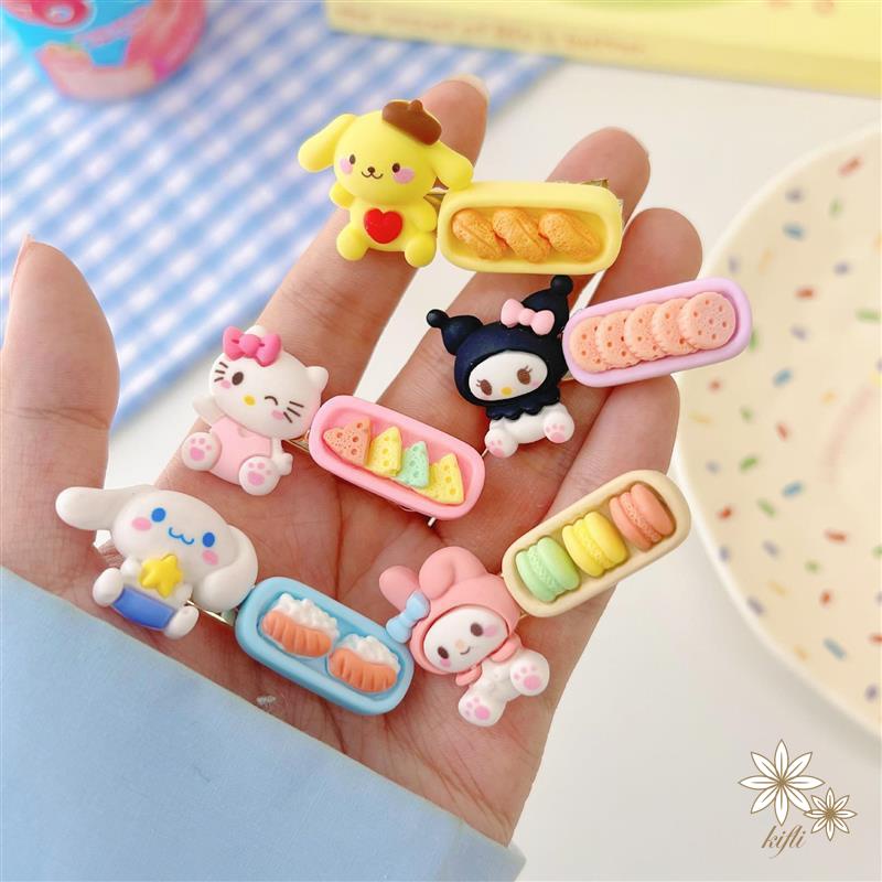 kẹp tóc hoạt hình phong cách hàn quốc Kẹp Tóc Mái Bên Họa Tiết Hoạt Hình Sanrio Ngọt Ngào Dễ Thương Phong Cách Hàn Quốc Cho Bé Gái