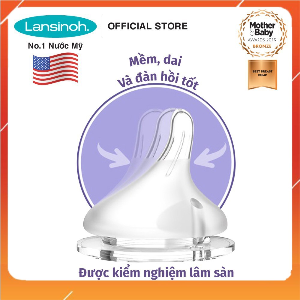 Núm ti Lansinoh NaturalWave size S M F (Hộp 2 cái)