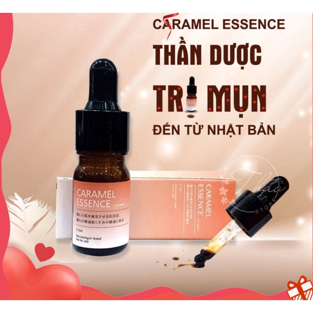 Serum Caramel Essence Nhật Bản 5ml chính hãng, ngừa mụn xoá thâm mụn dưỡng da mụn - Sopi Store