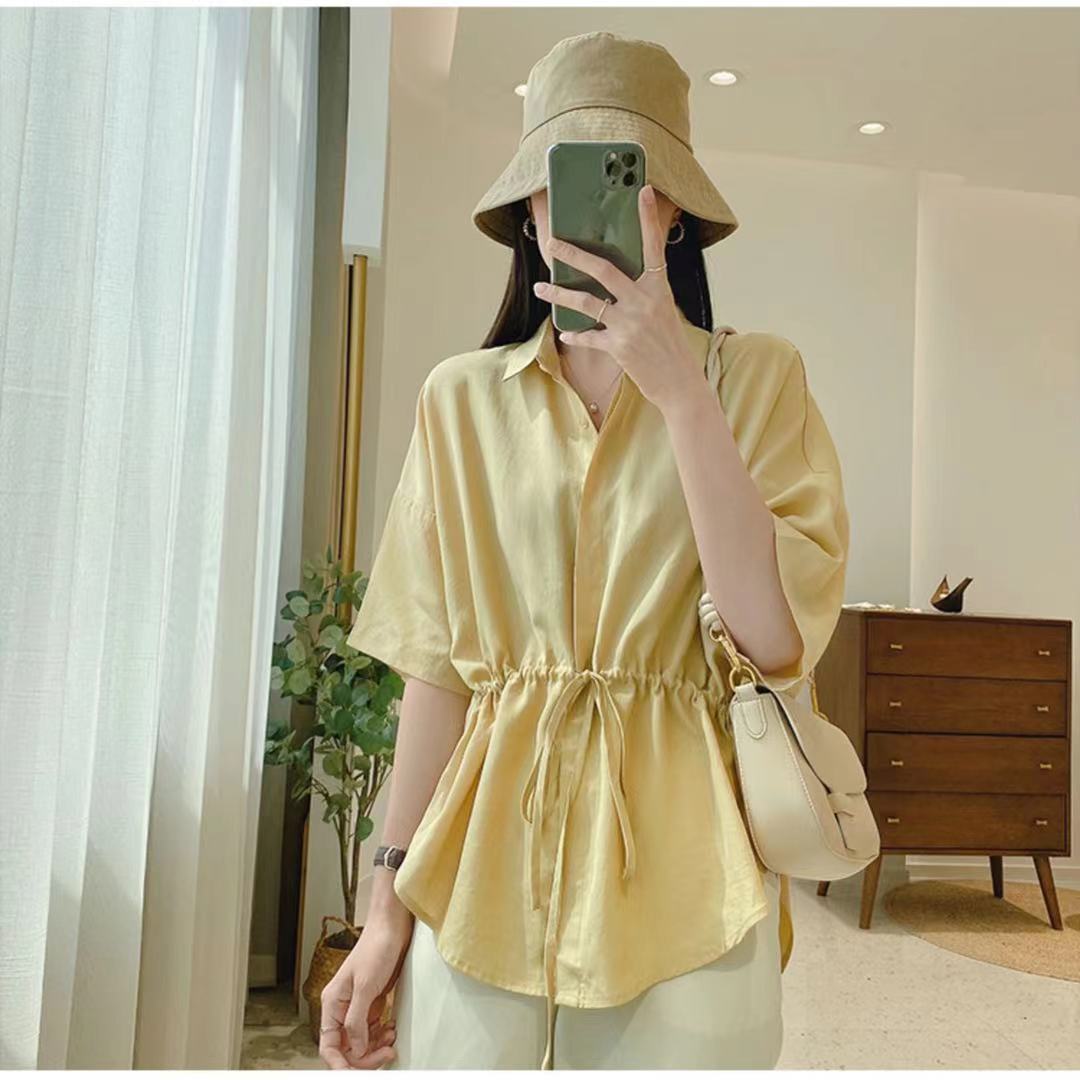 Áo sơ mi tay ngắn thời trang hè phong cách Hàn Quốc 2021 cho nữ | BigBuy360 - bigbuy360.vn