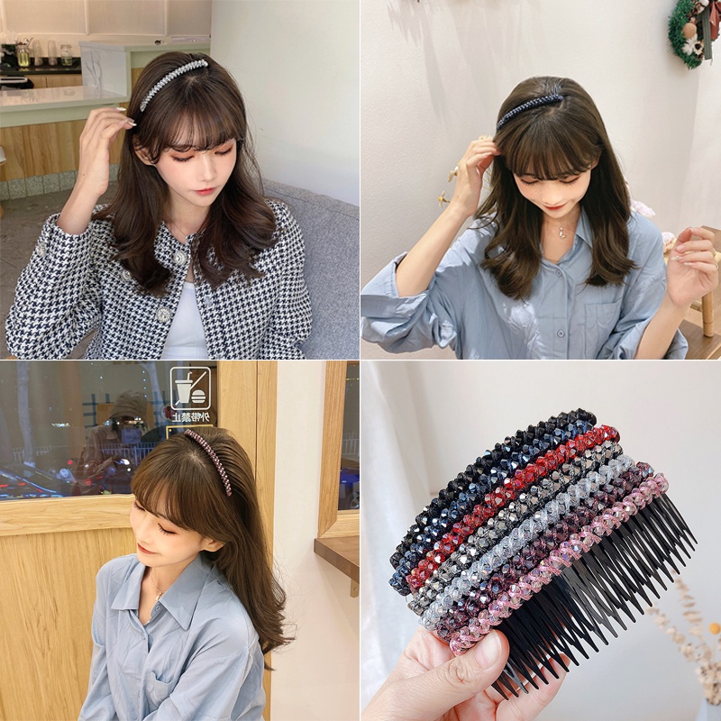 Kẹp tóc đính pha lê cỡ lớn thời trang Hàn Quốc