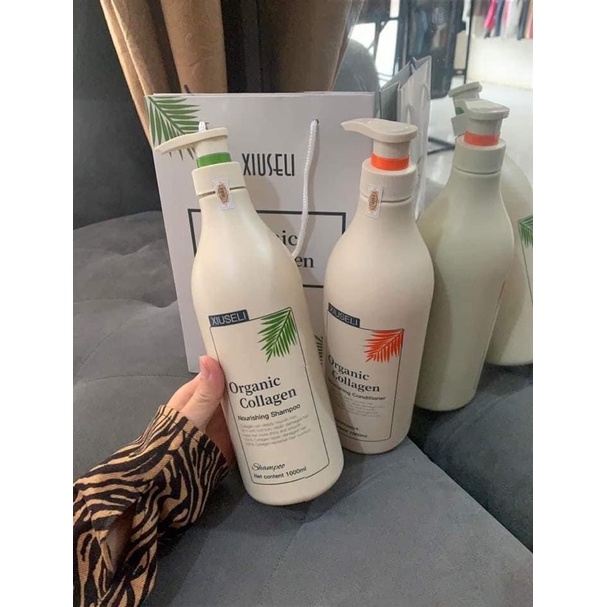DẦU GỘI XẢ HẤP NGĂN RỤNG CHỐNG XƠ RỐI MAIRLAN ORGANIC COLLAGEN NOURSHING là 1000ml